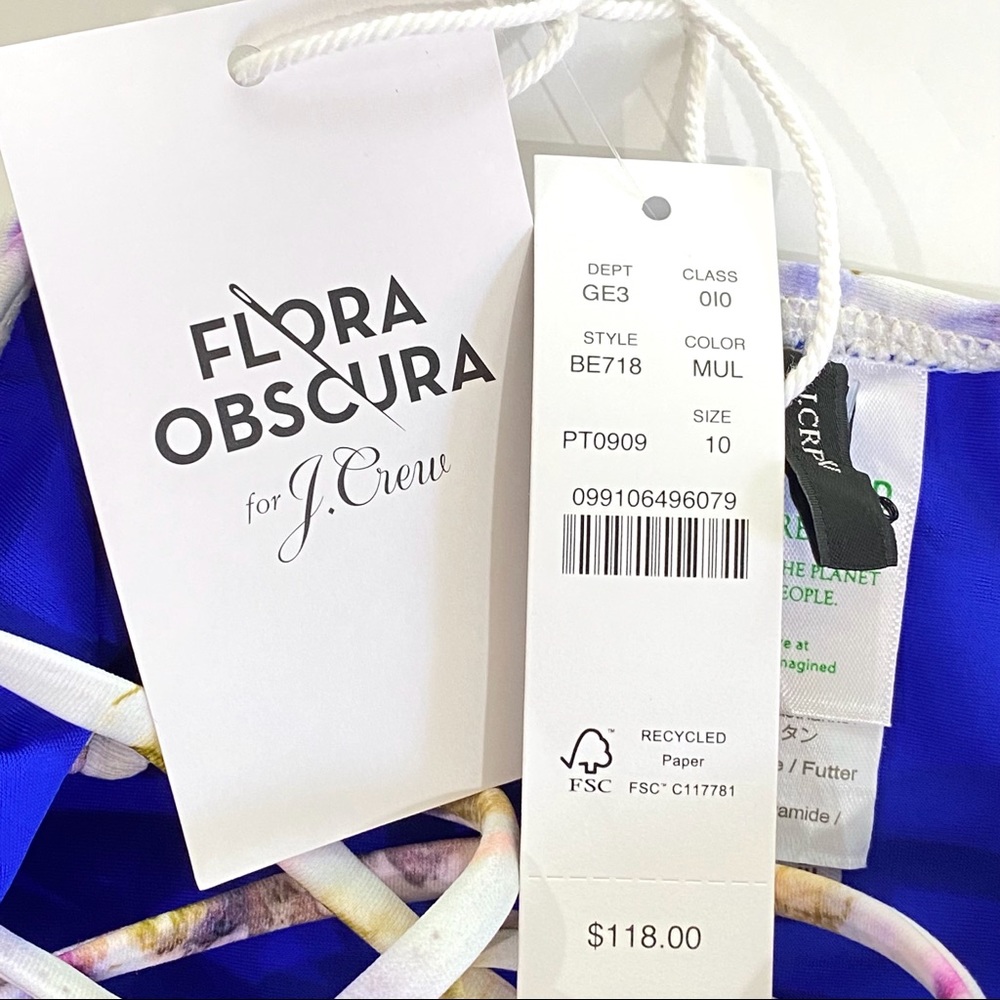 New Fora Obscura x J Crew Plunge Swimsuit Size 10 Summer - Picture 12 of 14
